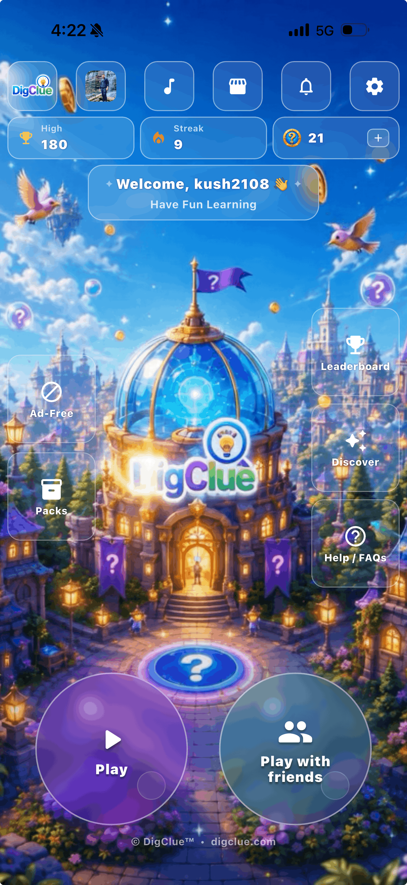 DigClue Topic Select mobile screenshot